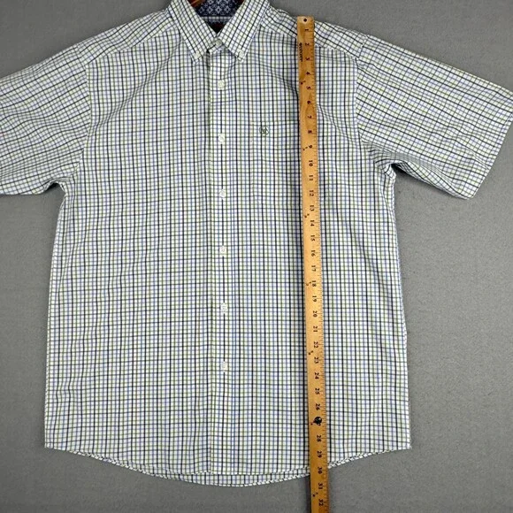 Ariat Shirt Wrinkle Freee Mens Large Short Sleeve Button Down Rodeo Outdoor - Picture 6 of 11
